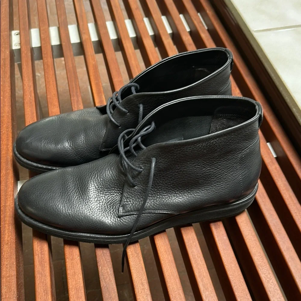 Vince Mens Black Leather Chuka Boots - Picture 2 of 8